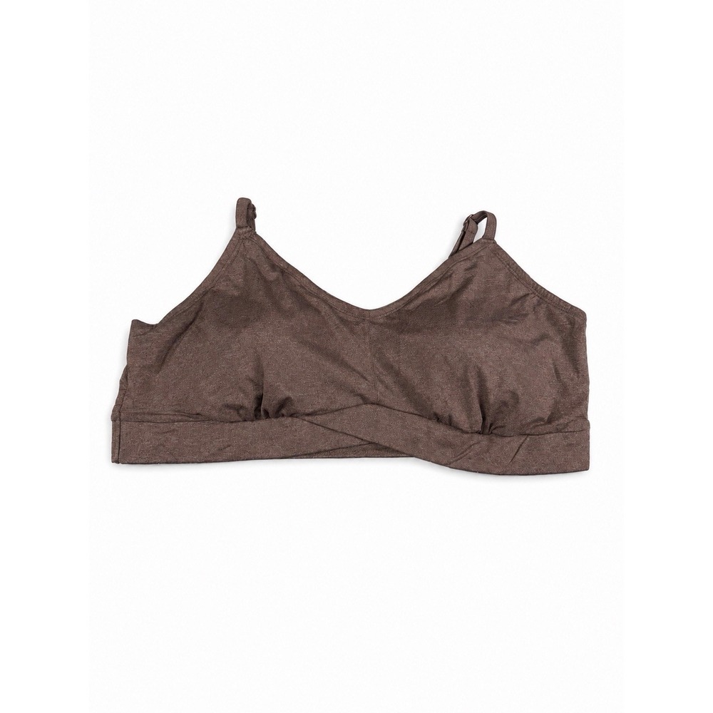 Torrid Lightly Lined Smooth Cross Front Bralette Size 3 Brown